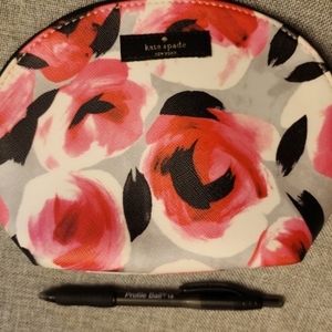 Kate spade Makeup Bag Floral Rose Print zipper